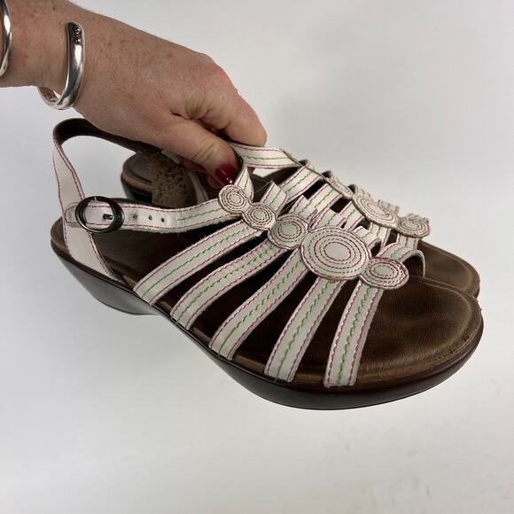 Dansko Drea fisherman us women’s size 9 white leather strappy platform sandals - Picture 10 of 11
